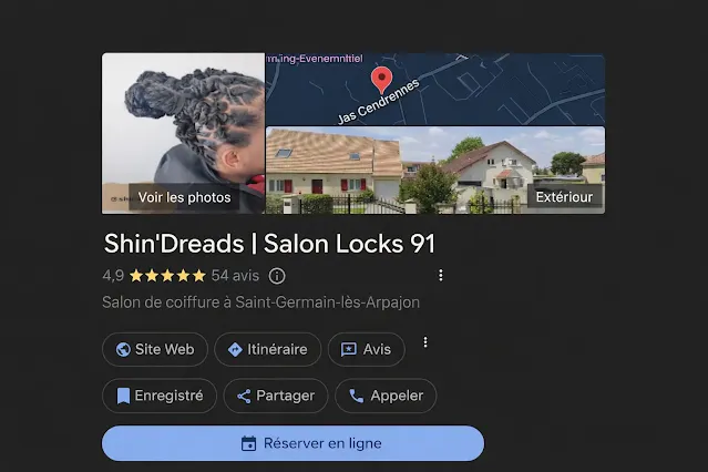 Fiche établissement google Shinup Optimisation SEO locale Google Maps pour expert en locks